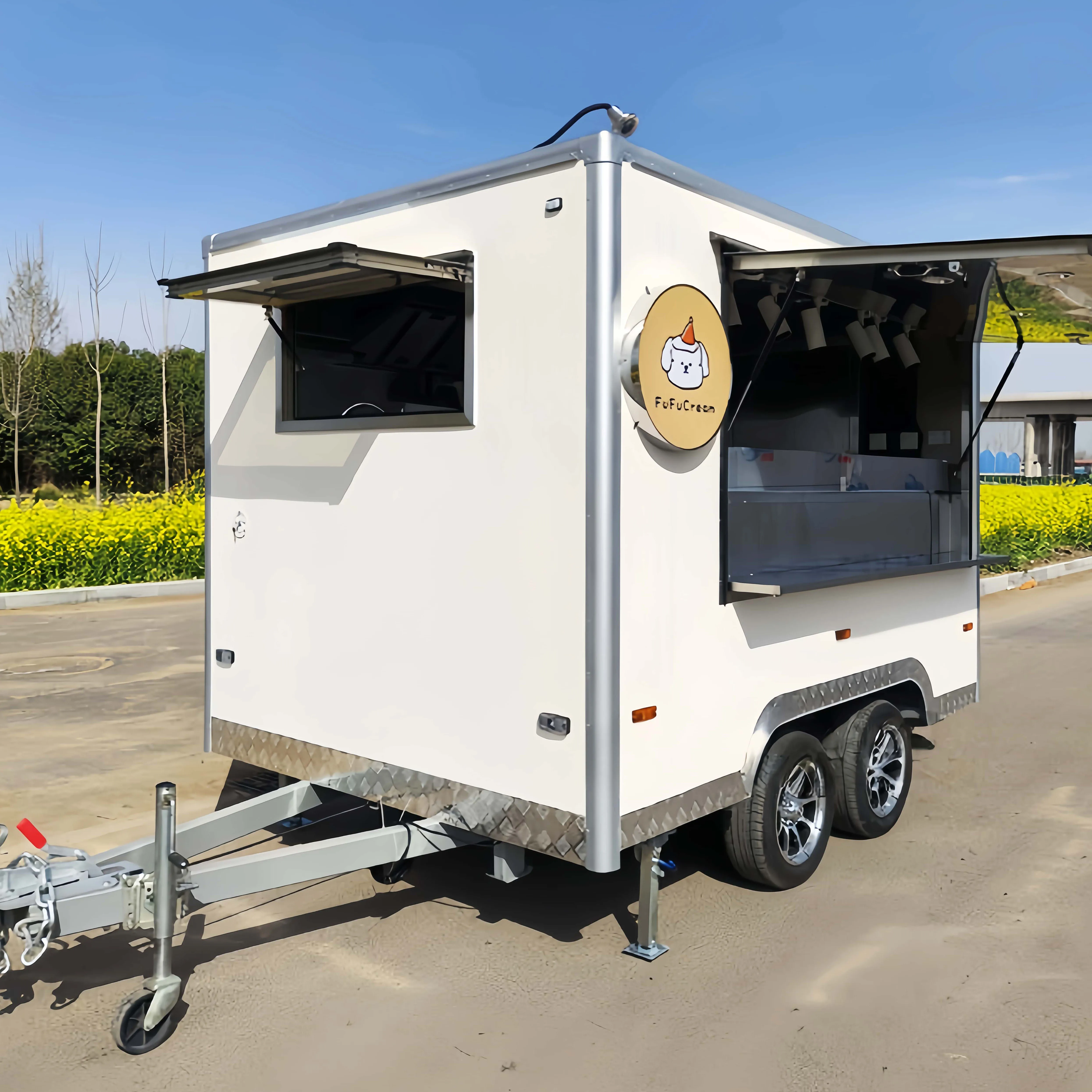 

Premium Mobile Food Truck Trailer Fully Equipped for Taco Pizza Catering Cart Burger Selling Shop