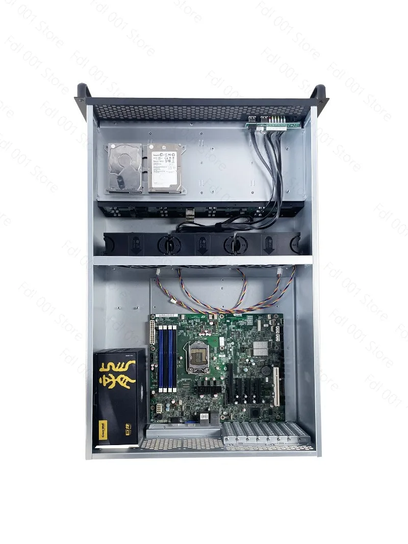 4U rackmount hot-swappable server chassis 8 12 hard drive bays E-ATX dual motherboard bay redundant power points