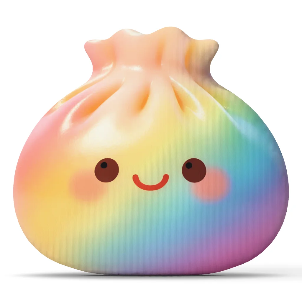 Rainbow Squishy Dumpling Stuffed Throw Pillow Irregular Decorative Cushion Colorful Home Decor Sofa Bedroom Chair Accent