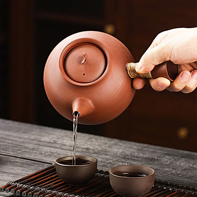 Side put red clay cinnabar pot household kung fu charcoal stove electric clay stove tea maker