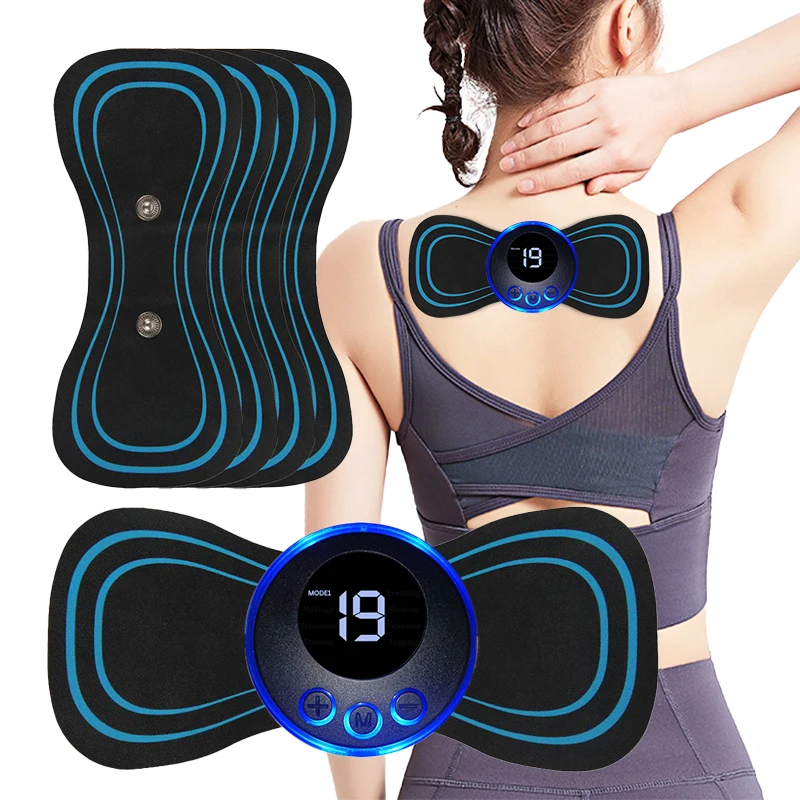 

Портативный массажер для шеи EMS стимулятор мышц электрический массажный пластырь для шейной руки и ног низкочастотный импульсный обезболивающий массажный коврик