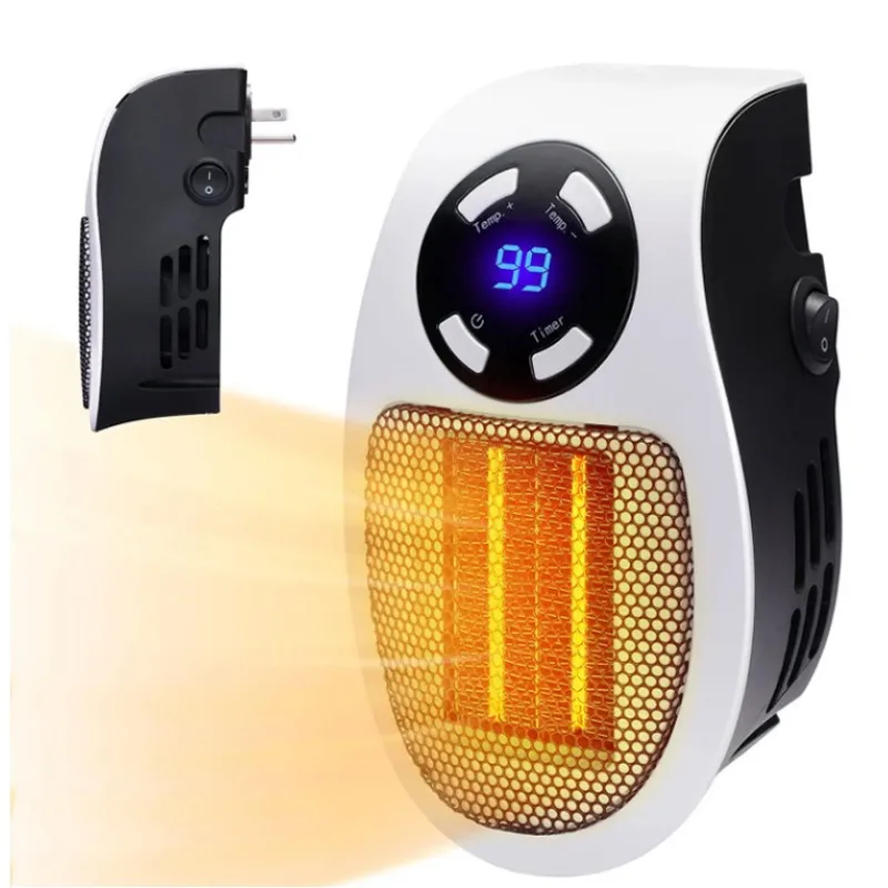 500w mini aquecedor elétrico poderoso fogão de aquecimento controle remoto portátil radiador sala escritório plug in aquecedor parede eletrodomésticos
