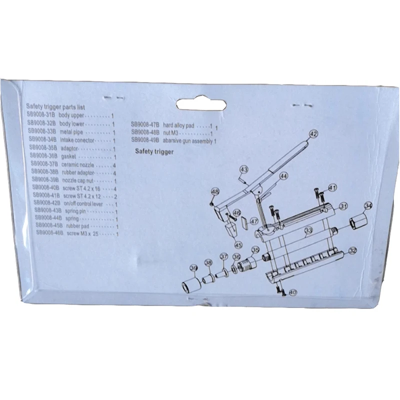 Handheld Pneumatische Sandstrahlen Pistole Tragbare Rost Entfernung Sandstrahler Zubehör mit 4 Düsen HST-SCSPSQ