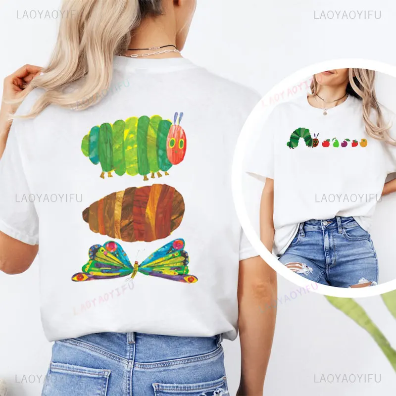 Hungry Caterpillar T-shirt Eat The Rich Graphic T Shirts Very Hungry Caterpillar Shirt Bookish Fan Gift Tees Activist Y2k Tops