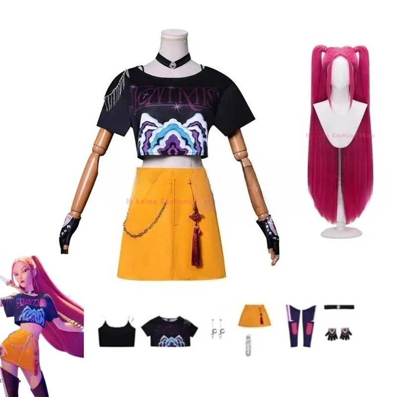 

Hot KPop Demon Hunters Mira Cosplay Costume for Women Zoey Cosplay Fantasy Roleplay Outfits Halloween Carnival Party Suit