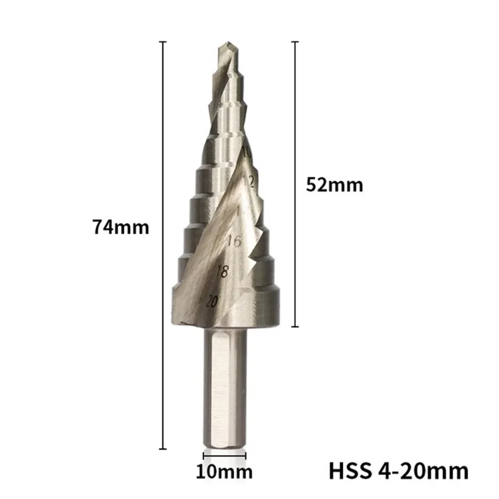 

Hss Hexagonal Metal Drill Pagoda Tool And Grooves 3 Piece Of 4-32mm For Powerful Spiral ing Steel Pitch