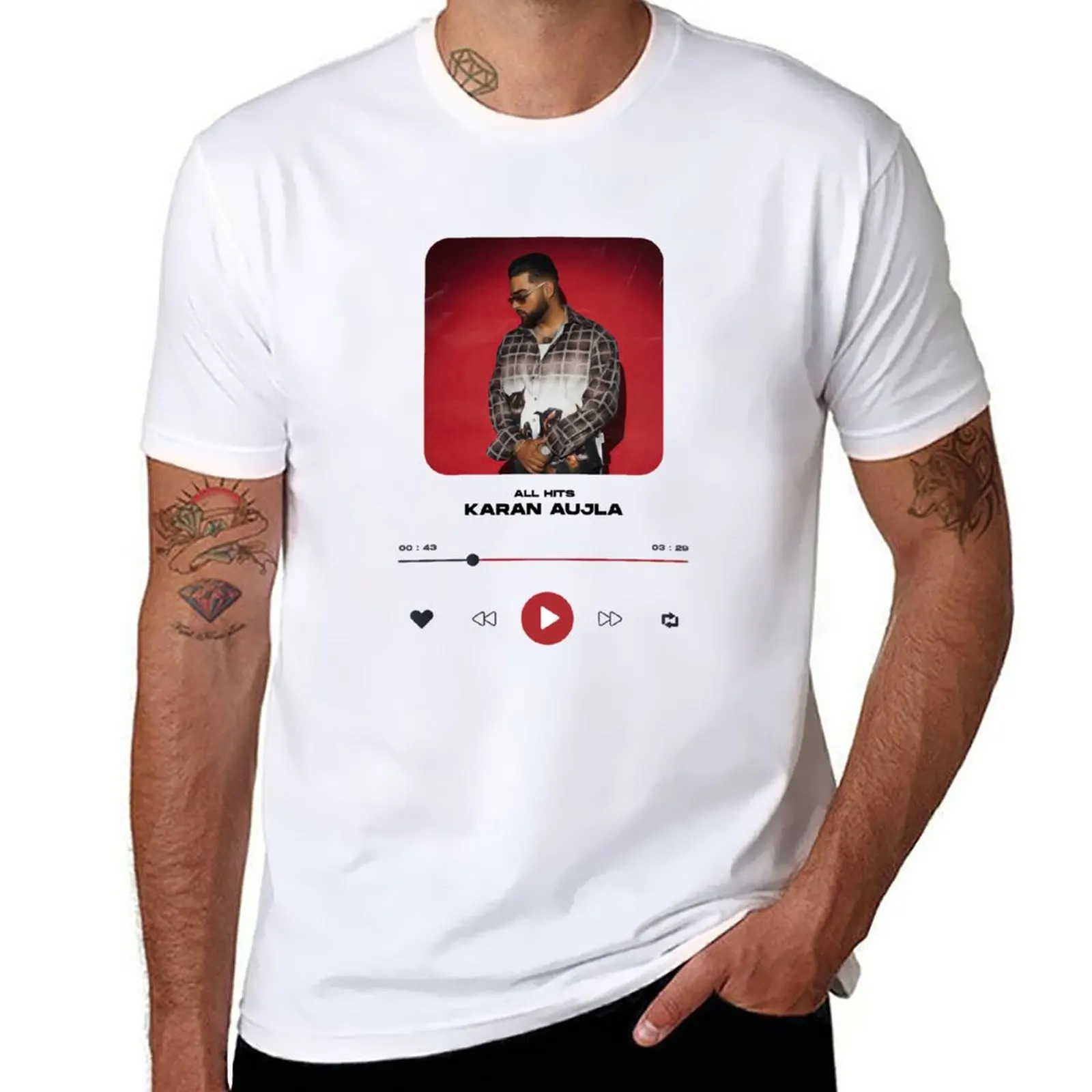 New KARAN AUJLA T-Shirt shirts graphic tees Short t-shirt t shirt man funny t shirts for men