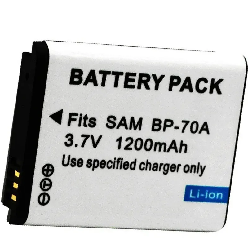 BP-70A Ersatzakku 1200 mAh für Samsung ES65 ES70 ES73 ES75 ES80 Digitalkamera kompatibel Li-Ion BP70A
