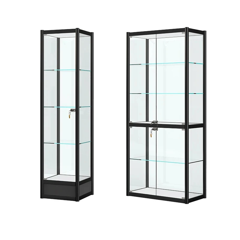 custom.High End Retail Glass Jewelry Shop Furniture Assembled Tempered Display showcase Showroom Display Cabinet
