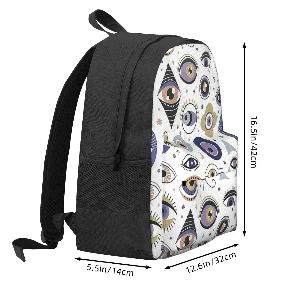 Mediterranean Evil Eye Backpacks Boys Girls Bookbag Children School Bags Cartoon Kids Rucksack Shoulder Bag Large Capacity