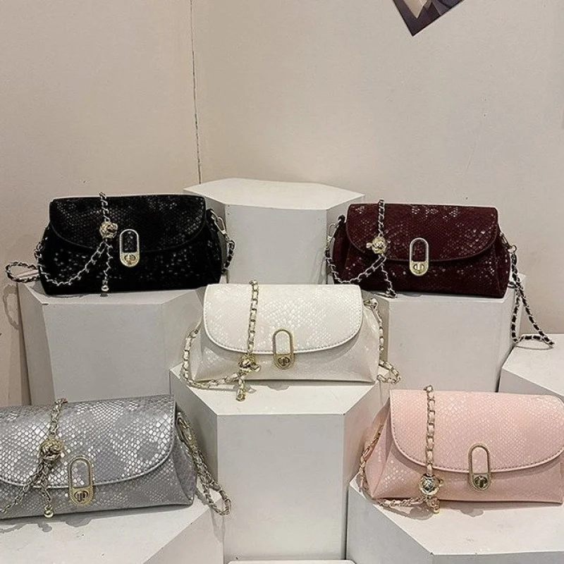 

Роскошная дизайнерская сумка через плечо, элегантная минималистичная винтажная сумка для модных женщин с однотонным буквенным логотипом