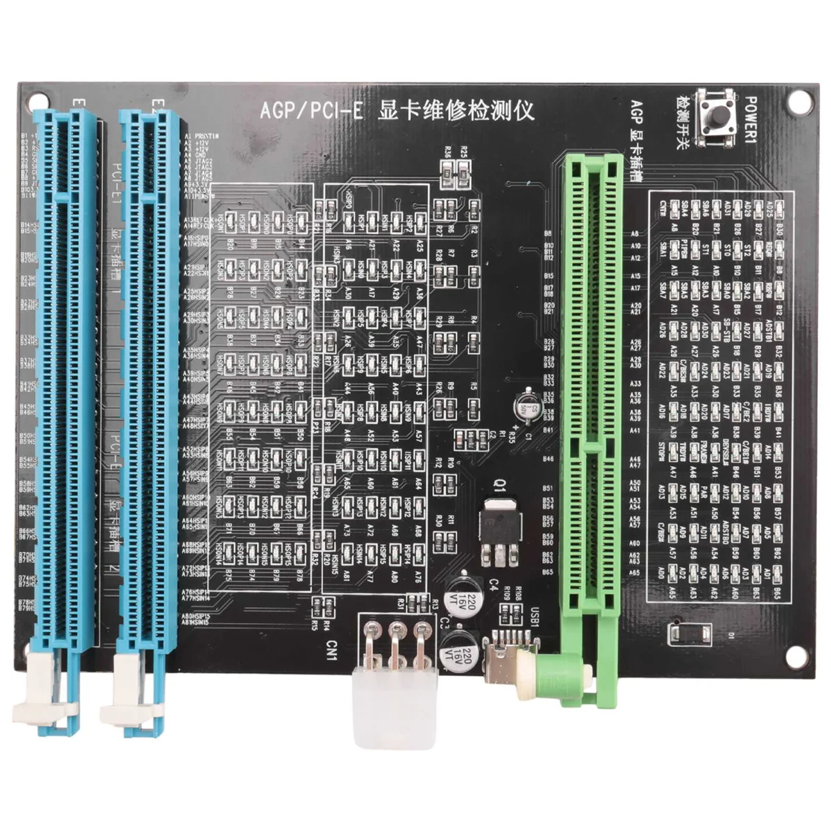 Imagem -02 - Dual-purpose Dual-purpose Tester Soquete Display Imagem Verificador de Placa de Vídeo Placa Gráfica Ferramenta de Diagnóstico Agp Pci-e X16