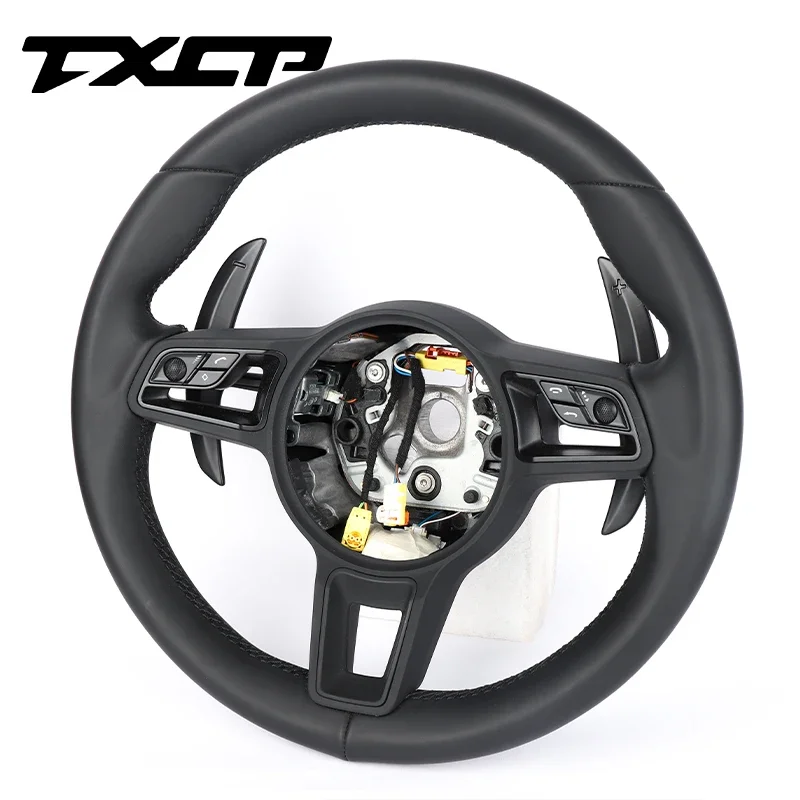 Fit for Porsche Panamera Cayenne Macan 718 911 Cayman 918 Taycan boxster carrera 911.2 981 987 957 Carbon Fiber Steering Wheel