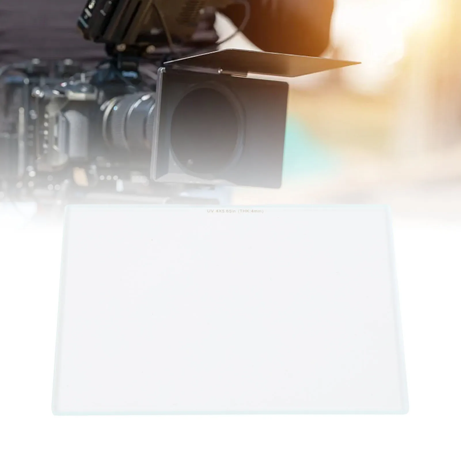 UV Protective Filter Scratch Resistant Optical Glass Tight Fit Square UV Filter 4x5.65 Inch Multi Layer Coating for Matte Box
