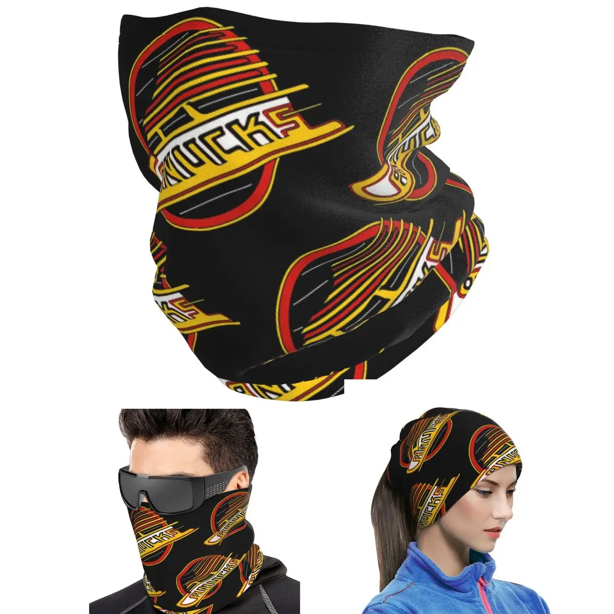 Vancouver Hockey Canucks Skate Bandana Neck Cover Printed Wrap Scarf Multi-use Cycling Scarf For Men Women Adult All Season