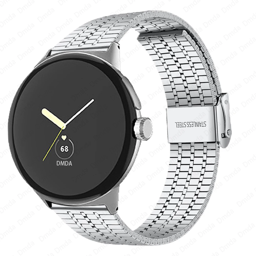 Metal Strap For Google Pixel Watch Band Pixel Watch Active Bracelet Stainless Steel Wrist Watchbands Replacement Belt Accessorie