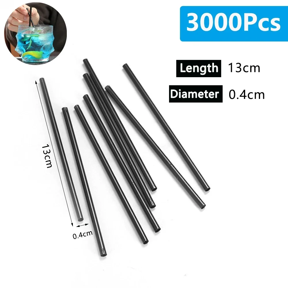 ZOMASOU 100-6000PCS Schwarz Strohhalme Kaffee Trinkhalme Saft Trinkrohr Stroh Tee Cocktail Strohhalme Hochzeit Bar Party Großhandel 9