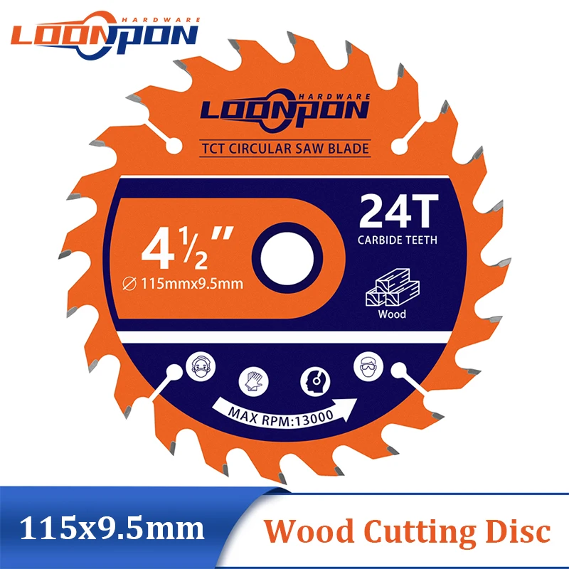 115mm TCT Carbide Circular Saw Blade Woodworking Cutting Disc For Wood Thin Metal Plastic Workpieces DIY Table Saw Angle Grinder