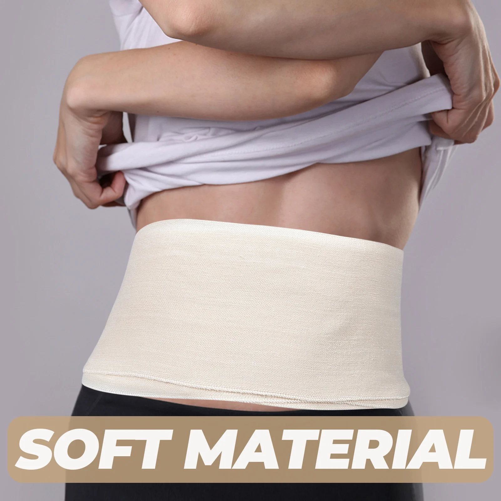 

Postpartum Pelvic Compression Bandage 15CM Wide Cotton Belly Wrap Abdominal Binder Women Daily Use Roll Elastic Corset Bandage