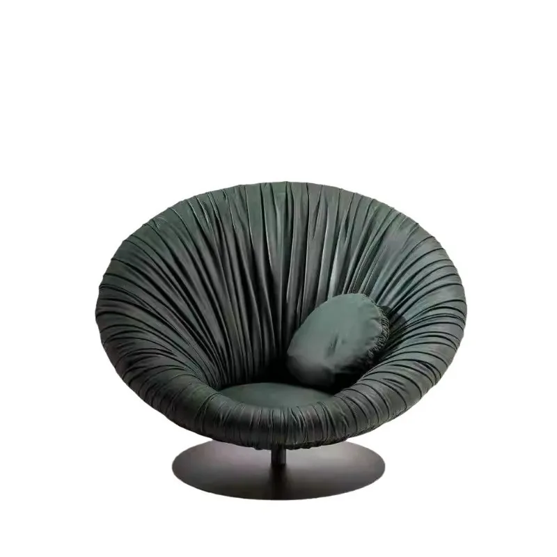 

Italian light luxury designer pleated leisure chair living room hotel personality Internet celebrity negotiation single chair la