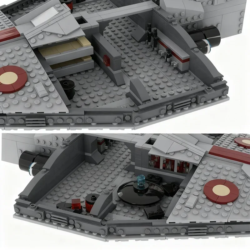 752-teiliger MOC Star Movie Acclamator-Klasse Kreuzer Modellbausatz Kreatives Montage-Set Weltraum Sammlerstück Ausstellungsstück Heimdekoration Geschenk