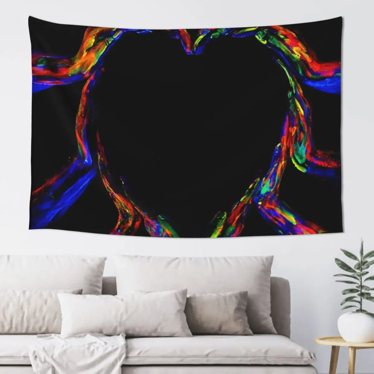 

Heart and Hands Tapestry House Decorations Home Decorating Room Decore Aesthetic Tapestry