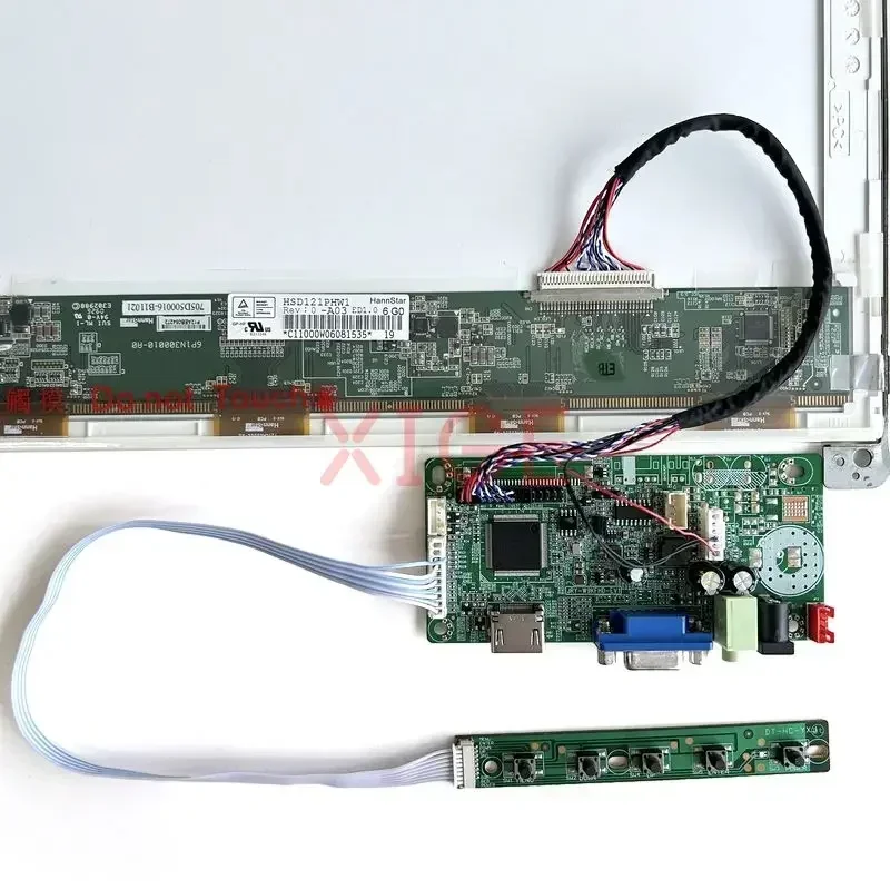 LCD 모니터 드라이버 컨트롤러 보드, HSD121PHW1 HSD110PHW1 키트, 12.1 인치, 1366x768 VGA 매트릭스, HDMI 호환 스피커, 30 핀 LVDS