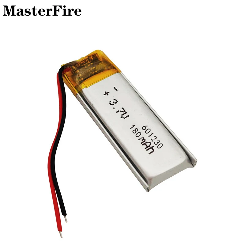 2-10PCS 601230 3.7V 180mah Rechargeable Lithium Polymer Battery for Bluetooth Headset Handheld Fan Recording Pen LED Light Cell