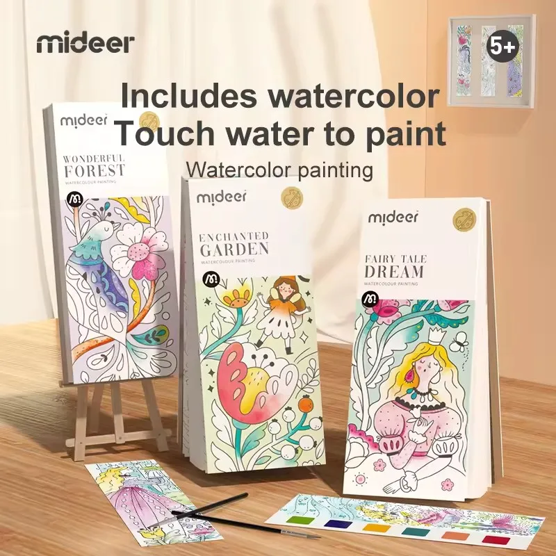 Mideer Kinder Wasser Malbuch Zeichnung Licht Aquarell Malerei Graffiti Kunst und Handwerk Kinder 3 Jahre +
