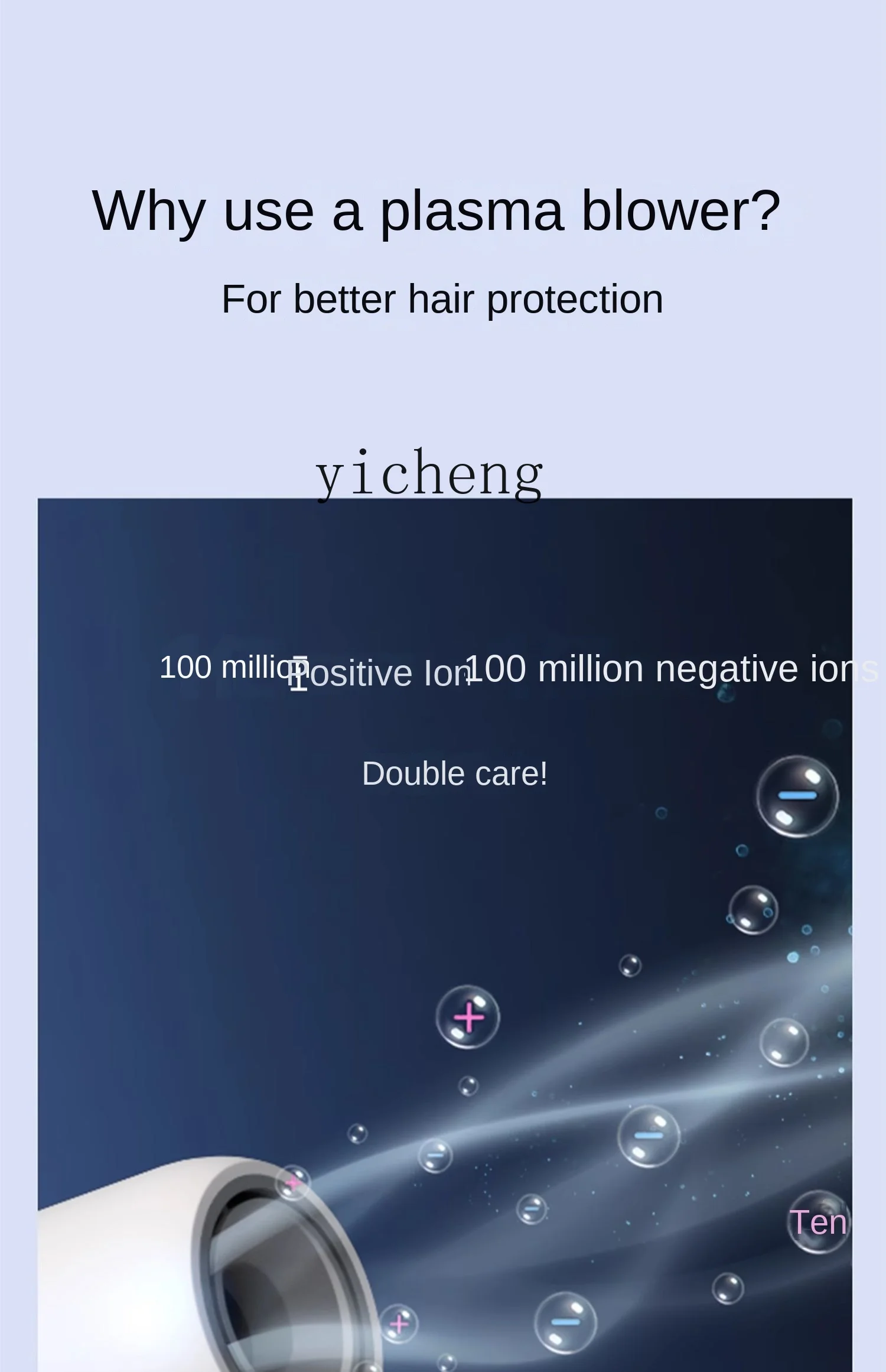 Tqh plasma elétrico cabelo secador, vento forte, sopro anion, cuidados com os cabelos, mudo de secagem rápida, agregado familiar