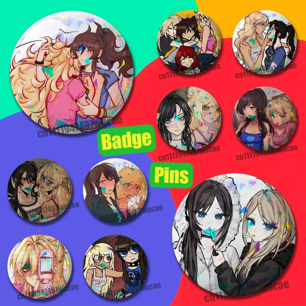 Custom Pin Insignia Emblem Round Button 58mm 44mm Laser Film For C-Class of 09 Nicole Jecka Emily Ari Badge Cover