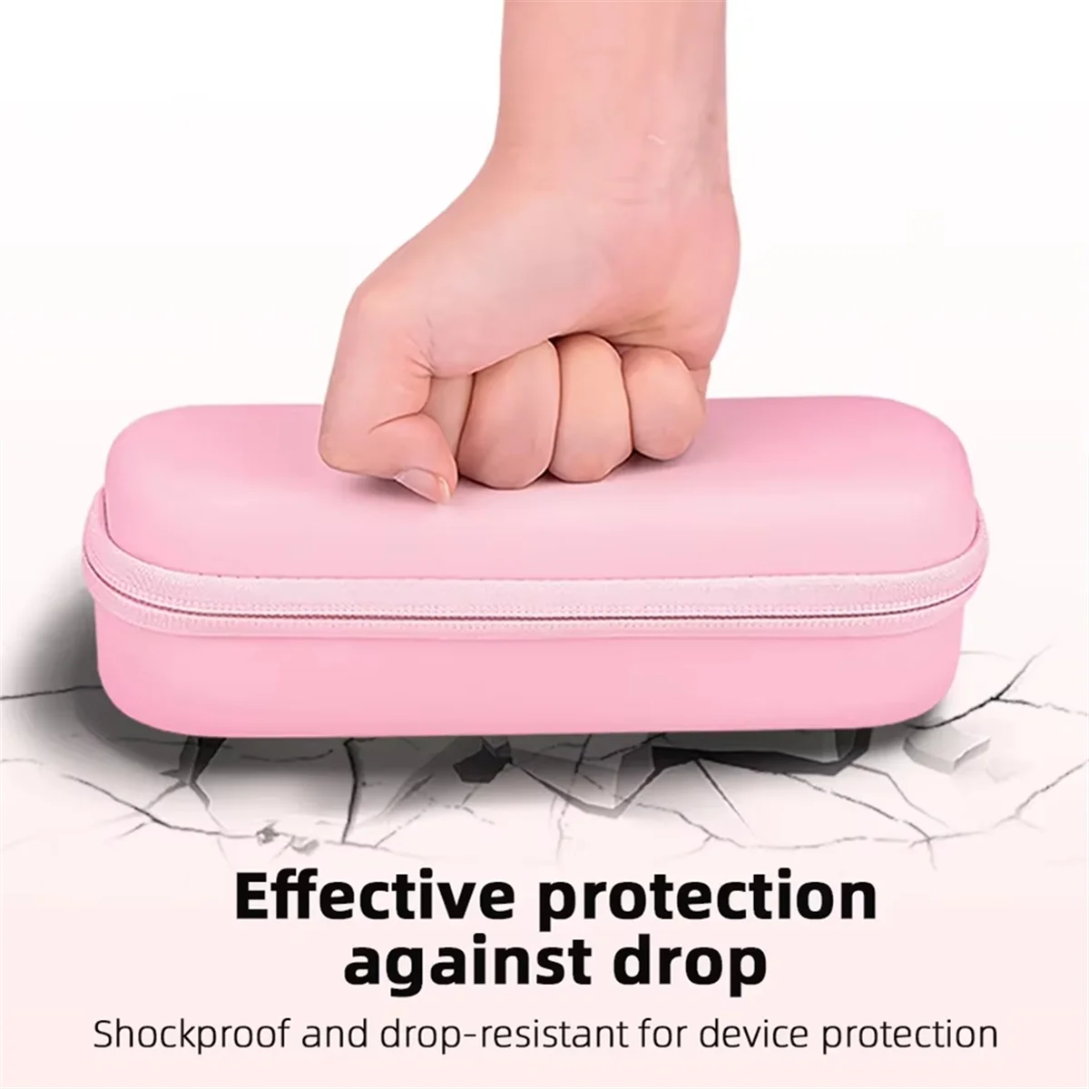

CLCU Pink Storage Bag for 3 Portable Handbag PU Anti-Scratch Protective Box for Pocket 3 Camera Storage Bag