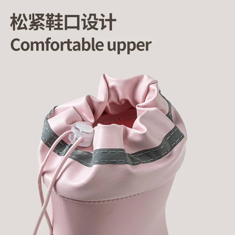 2026 Cute Puppy Pattern Kids Rain Shoes Plush Lined PVC Waterproof Rain Boots Warm Non Slip Outdoor Casual Water Footwear For