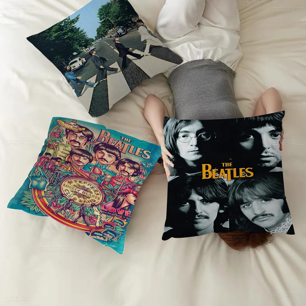 Hot-Band-T-The B-Beatles Decorative Room Aesthetics Pillow Case Home Decor Bedroom Sofa Bed Couch Pillow Cover 45x45