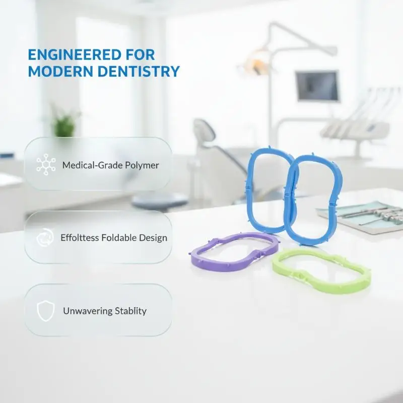 1Pc Foldable Dental Rubber Dam Frame Bracket Durable Plastic for Dentist Oral Care Surgical Operation