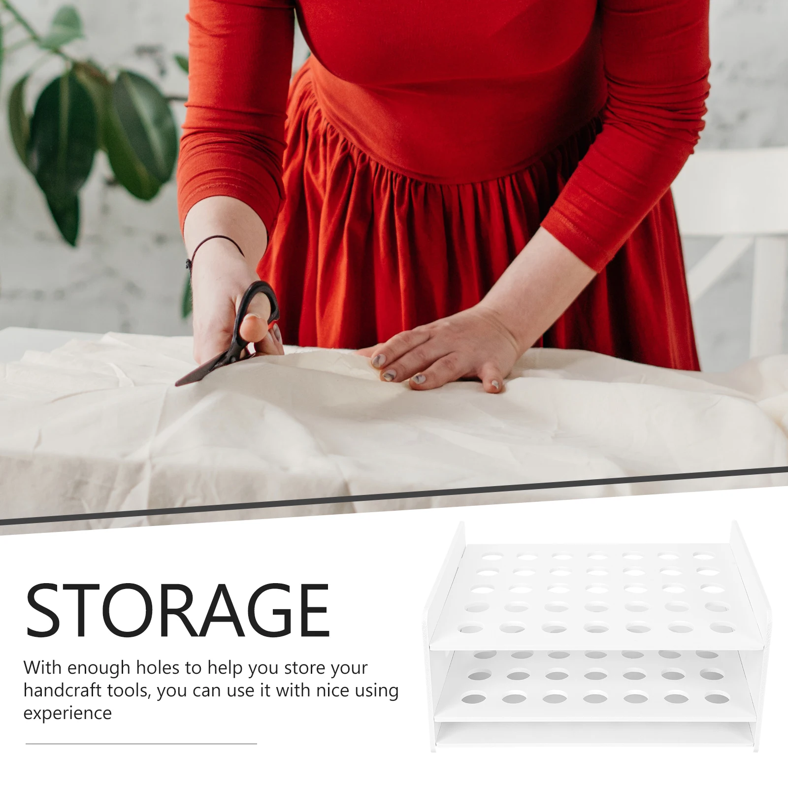 

's Test Tube Storage Rack Desktop Clip Plastic Holder Kindergarten Plier Organizer