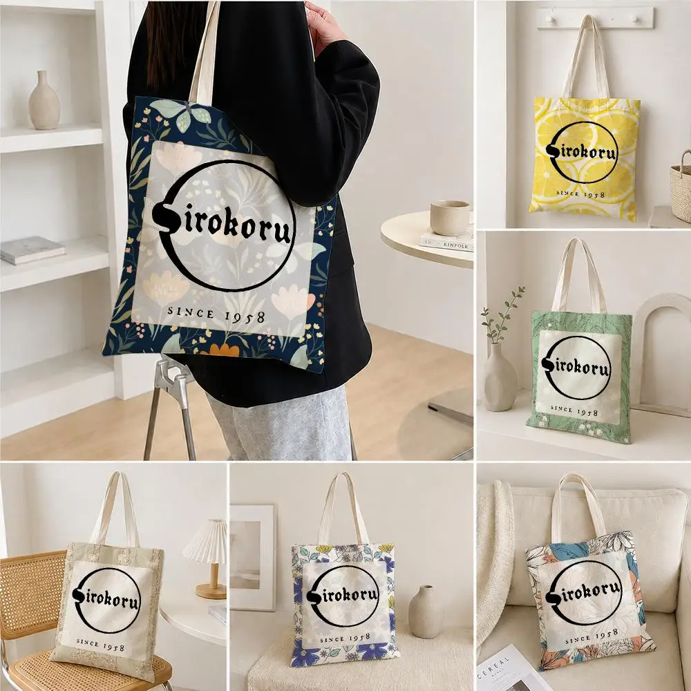 Designer Pattern Canvas Tote Bag earrings Sirokoru Storage Bags Fashion Streetwear Print Collectible Shoulder Bag Shopping