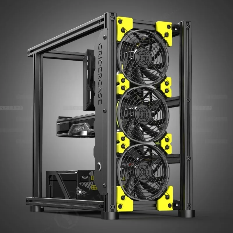 Beta V2.0 Open Air PC Case Aluminum Frame ATX E-ATX MATX ITX Computer Chassis Support 360mm Radiator Vertical GPU