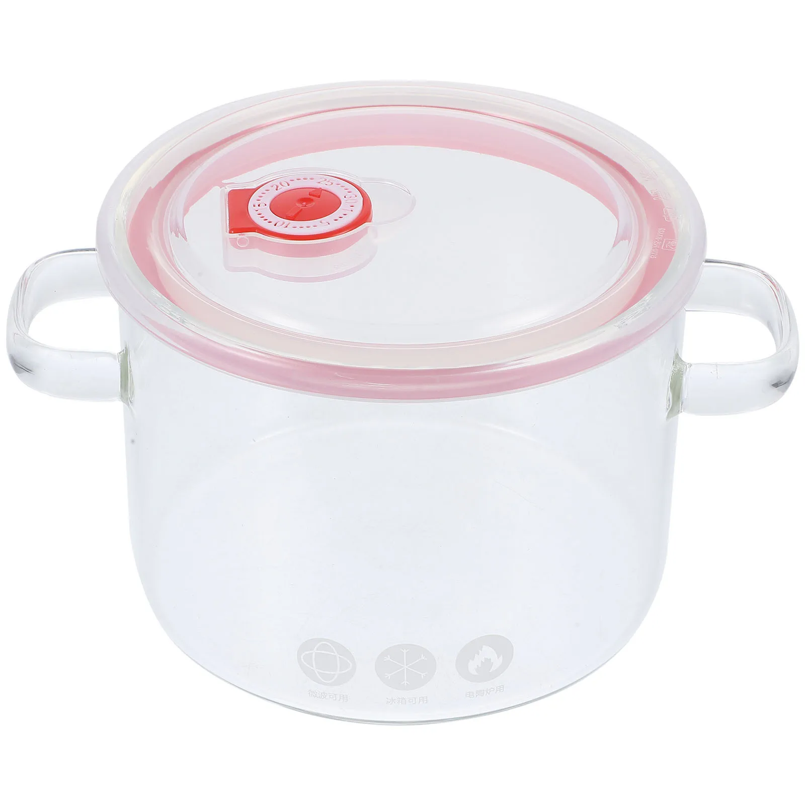 

Heat Resistant Glass Saucepan 1.5L Transparent Soup Stew Pot Borosilicate Cooking Pan for Home Kitchen Noodle Cookware