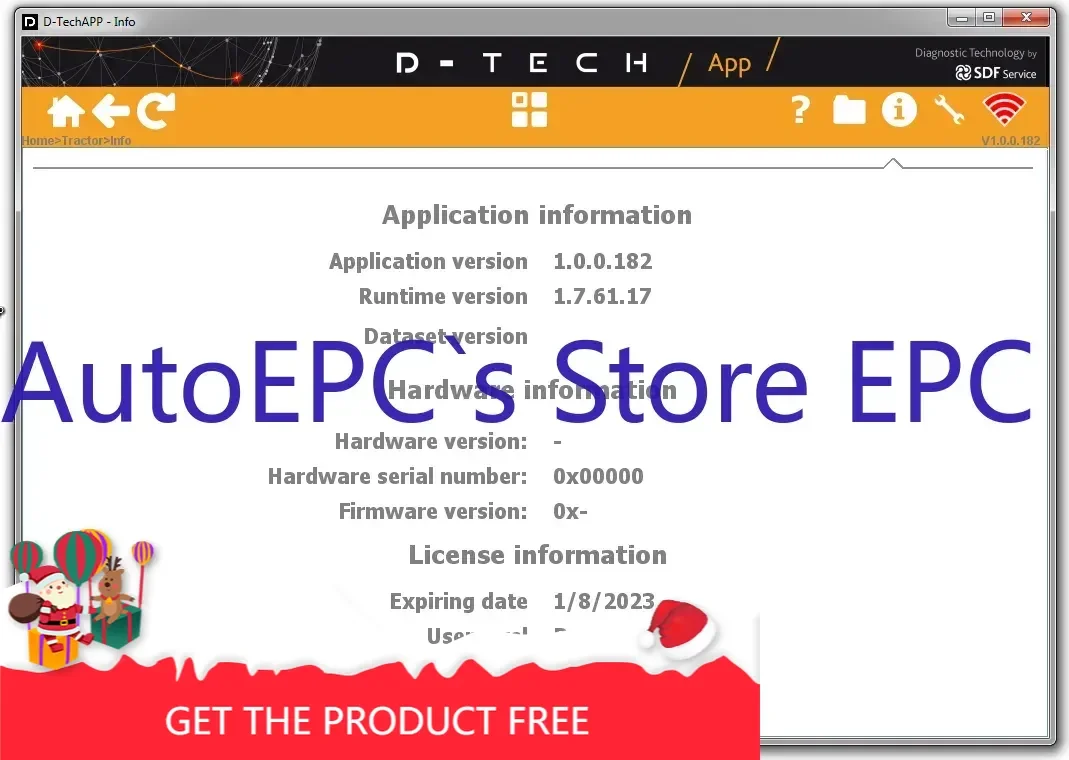 AutoEPC SDF D-Tech 1.0 Diagnostics Software+USB Dongle