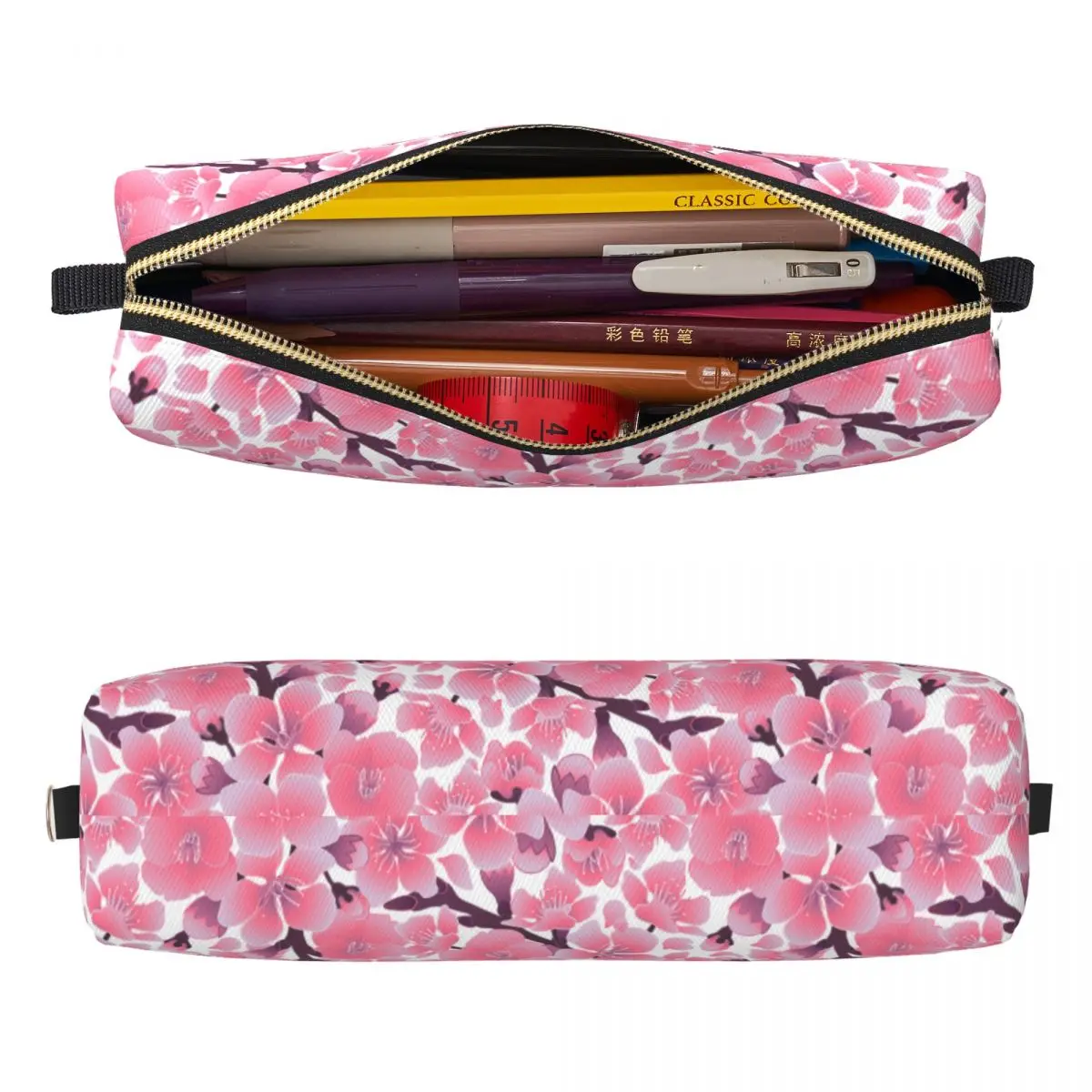 Japanese Sakura Cherry Blossom Pencil Cases Fashion Pen Box Bags Girls Boys Big Capacity School Supplies Zipper Pencilcases
