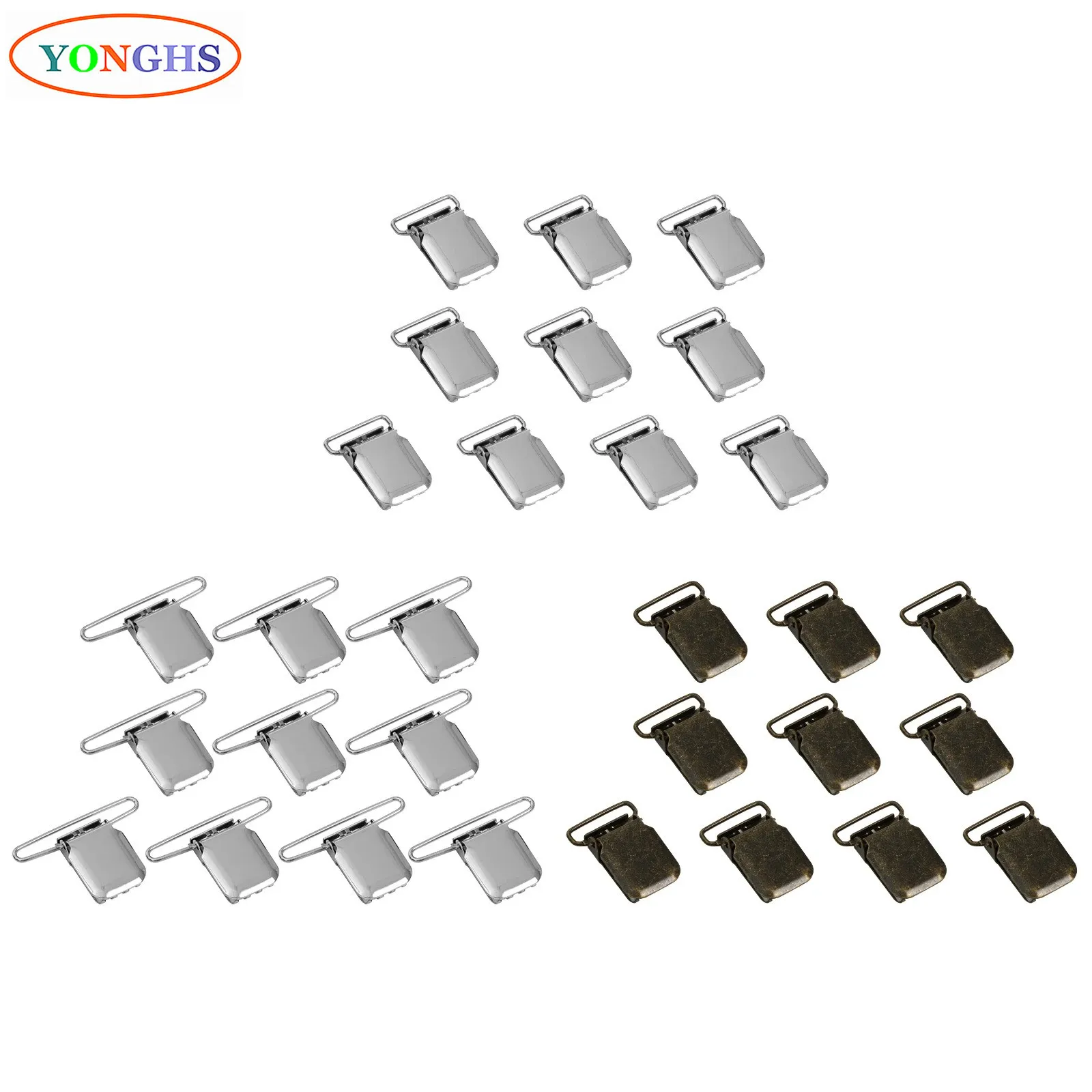 

10Pcs Iron Metal Suspender Straps Duckbill Clips Skidproof Rubber Cases Duck-mouth Clips Replacement Accessories