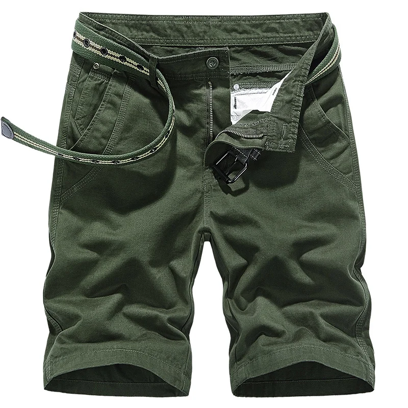 LBL Cargo Shorts Men 2022 Summer Army Military Tactical Homme Shorts Casual Solid Multi-Pocket Bottoms Male Cotton Cargo Shorts