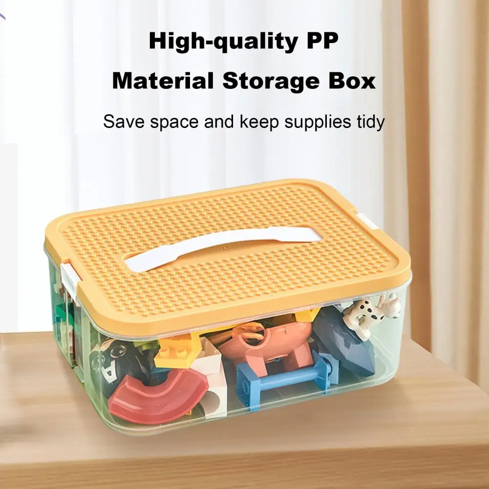Organizador de juguetes, estuche de almacenamiento de joyas transparente con tapa, múltiples compartimentos para bloques de construcción, caja organizadora de capacidad, dormitorio