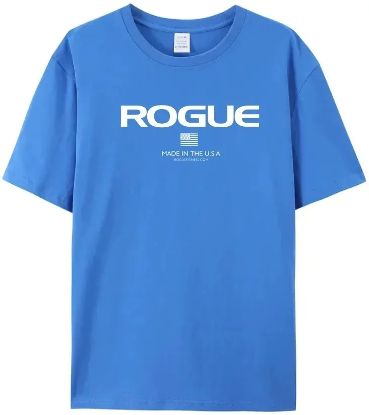 2024 New Breathable and Stylish Rogue Fitness Logo T-Shirt - O-Neck Cotton Casual Tops for Men\'s Clothing Free Shipping S-4XL