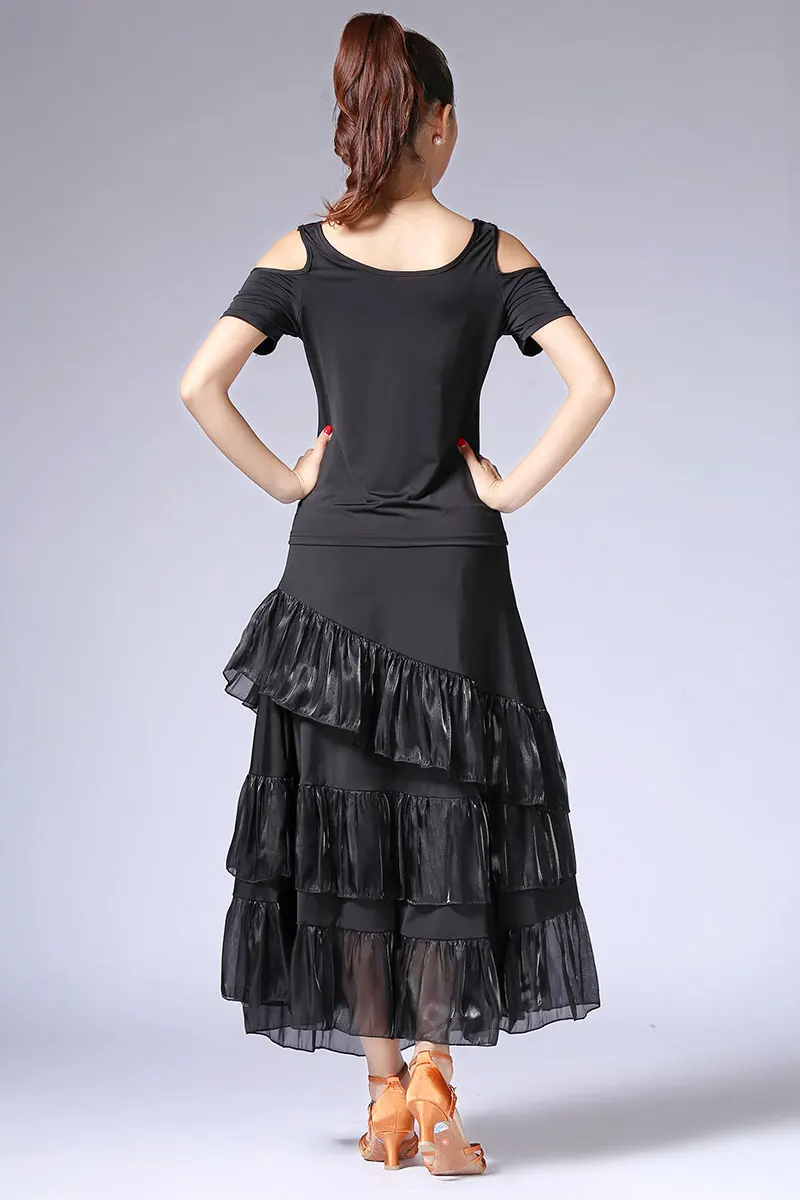 New Style Performance Modern Dance Costume Tango Dance Skirt Ballroom Dance Costume Flamenco Skirts Stage Waltz Skirts