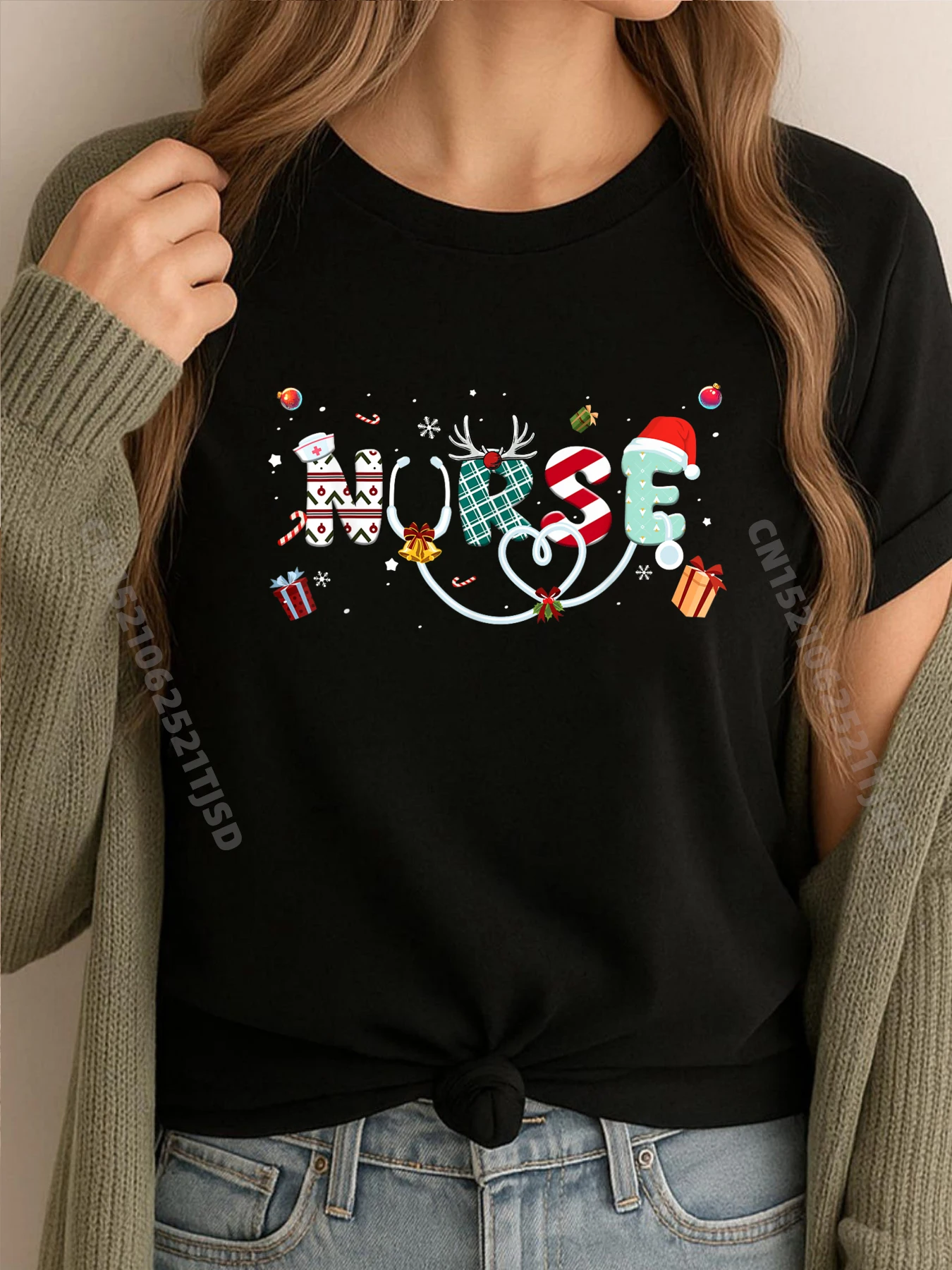 

Groovy Nurse Christmas Xmas Santa Rn Cna Icu Scurb Женская одежда Harajuku Street