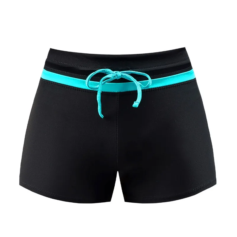 Solid color fashion summer boxer swimming trunks women's hot spring strappy boxers swimming trunks cross-border hair LC41977