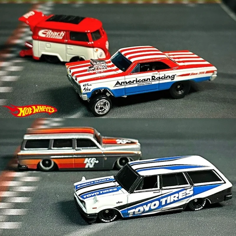 

New Hot Wheels Premium Car Pop Culture Children Toys for Boys 1:64 Diecast Vehicles Volvo Mercury Comet Cyclone Kool Kombi DLB45