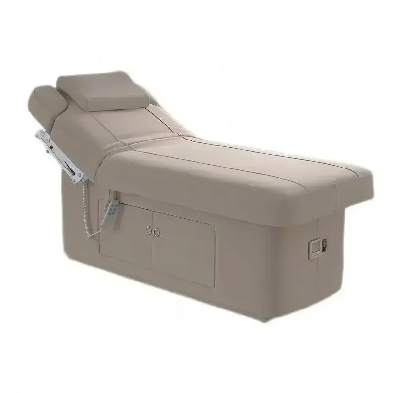 2026 High Quality Electric Massage Table Japanese Head Spa Bed Facial Treatment Beauty Salon Equipment With Wooden Base Modern